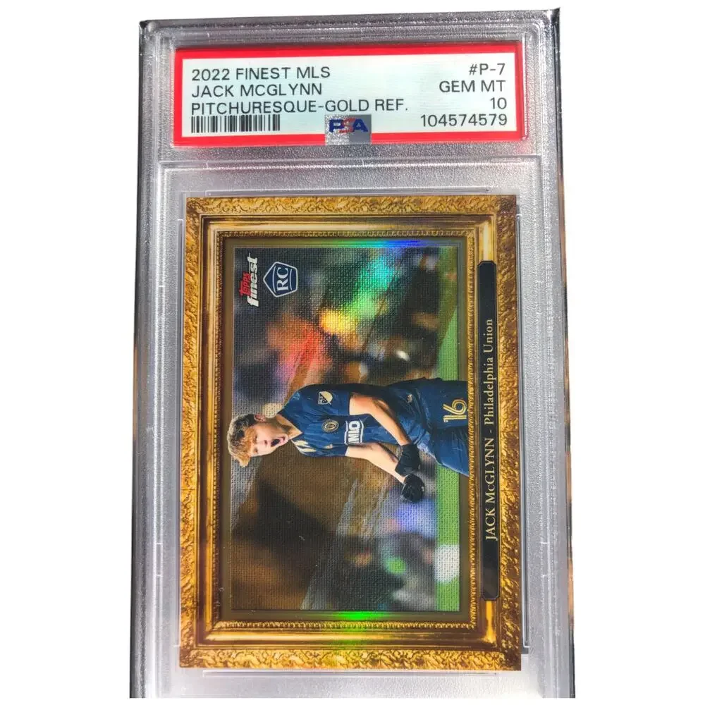 2022 Topps Finest MLS PITCHuresque Gold Refractor #P-7 Jack McGlynn /50 PSA 10